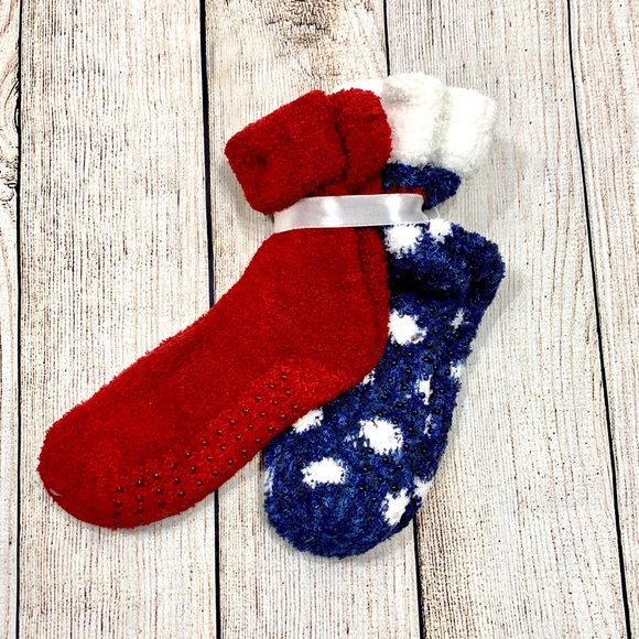 5/$25 Two Pairs Soft Cozy Fuzzy Anti-Skid Socks - Picture 2 of 2